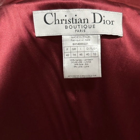 Christian Dior by John Galliano. Red croc-embossed lambskin leather FW 2005 - Picture 6 of 9